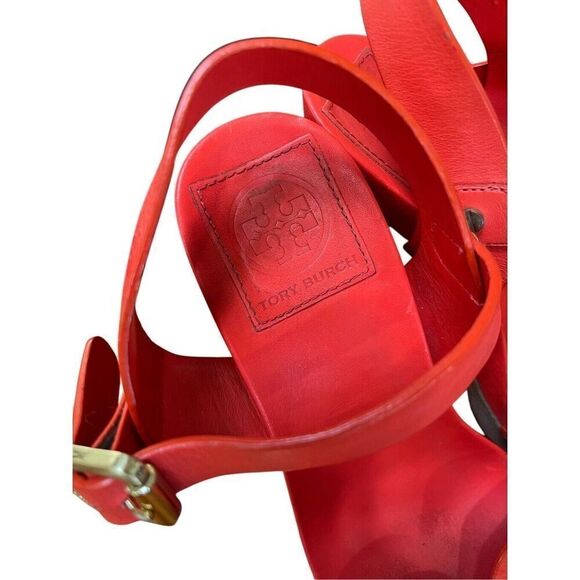 Tory Burch Tatum Nectarine Platform Heels Women’s 7.5 US - Picture 6 of 16